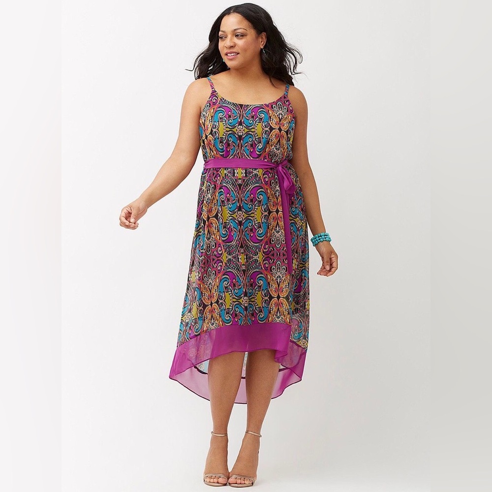 🆕NEW! Lane Bryant Paisley High-Low Tank Dress Size 18/20
